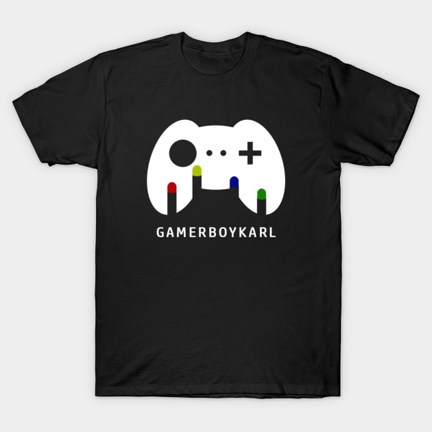 GamerBoyKarl White Logo T-Shirt by GamerBoyKarl